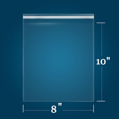 iMailer 1000 Pack 8" x 10" Self Sealing Cellophane Bags - size: 8x10 Inch (Pack of 1000)