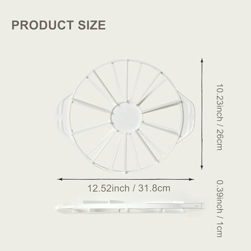 White Round Cake Divider 10/12 Slices Plastic Cake Slicing Tool Even Cake Portion Separator for Baking - style: 10/12