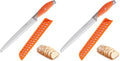 VITUER Bread Knife with Cover, 8 inch Serrated Bread Knife for homemade bread, Bread Cutter Ideal for Slicing Homemade Bread, Bagels, Cake (8-Inch Blade with 5-Inch Handle) (Pack of 2) - size: 8" (Pack of 2)