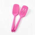 Small Silicone Spatula Set, Mini Spatula Heat Resistant for Serving, Baking - color: Pink