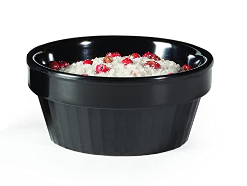 G.E.T. R-3-BK 3 oz. Ramekin, Melamine, Black (Pack of 12) - color: Black, size: 3 Ounce, style: Fluted