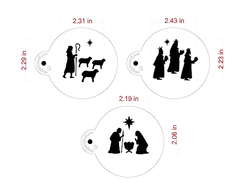 Nativity, Wisemen and Shepherd Cookie Stencil Set C1012 by Designer Stencils