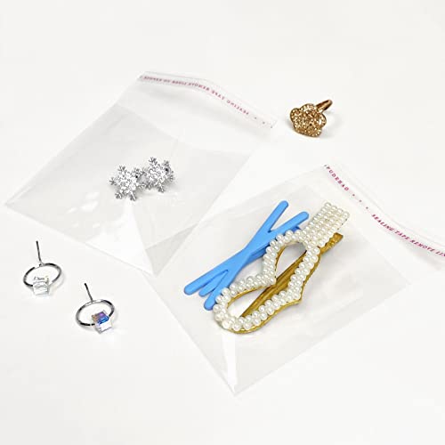 Morepack 3x3 In Cookie Bags Clear Self Sealing Cellophane Treat Bags 200Pcs - size: 3x3 Inch (Pack of 200)
