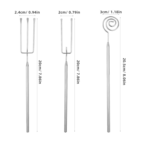 Chocolate Dipping Tools, 3 Pcs Stainless Steel Candy Dipping Fork Set