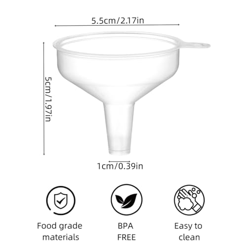 Small Funnel for Water Bottles, Protein Powder, Pack of 4