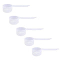 Plastic Measuring Scoop, (43 cc | 1.5 Oz. | 43 mL) Long Handle Spoons for Powders, Granules, Coffee, Pet Food, Baking Supplies, Protein and Other Dry Goods, BPA Free (Set of 5) - size: 43 cc | 3 Tablespoon | 1.5 Ounce | 43 mL