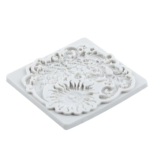 Sun Face Silicone Mold Baroque Curlicues Scroll Lace Fondant Mold - color: Style H