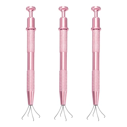 uxcell 3Pcs Sprinkle Pen for Cake Decorating,4.7in 4 Claw Sprinkle,Pink - color: Pink