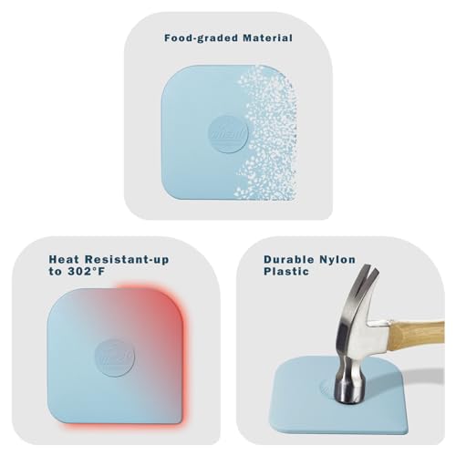 Pan Scraper, 10Pcs Pot & Dish Scraper Plastic, Sturdy Scraper Kitchen Tool - color: Aqua, size: 10 Pcs