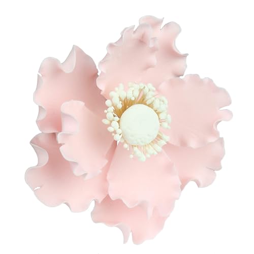 O'Creme Gumpaste Anemone Flowers Edible Cake Toppers Pastel Pink - style: Pastel Pink 4"