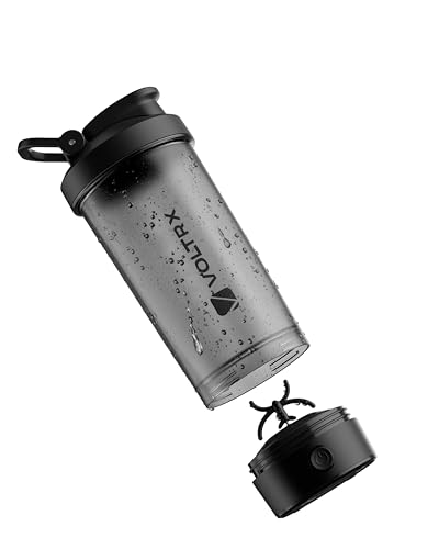 VOLTRX Protein Shaker Bottle, Merger USB C Rechargeable Electric Protein Shake Mixer, Shaker Cups for Protein Shakes and Meal Replacement Shakes, BPA Free, 24oz - color: White