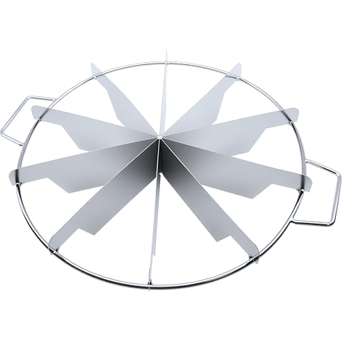 FDXGYH Pie Cutter 10 slice 10" Pie Stainless Steel Cutter with 10 Equal Slices for Slicing Pies Cake Quiches Desserts (Silver)