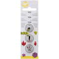 Wilton Decorating Tip Set 3/Pkg-#104 Petal/#352 Leaf/#224 Flower