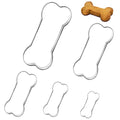 Dog Bone Cookie Cutters Biscuit for Kids DIY Lunchbox Bento Box Fruit Vegetable Sandwich Cutters for Children Boys Girls, Pack of 5 - style: D-Dog Bone