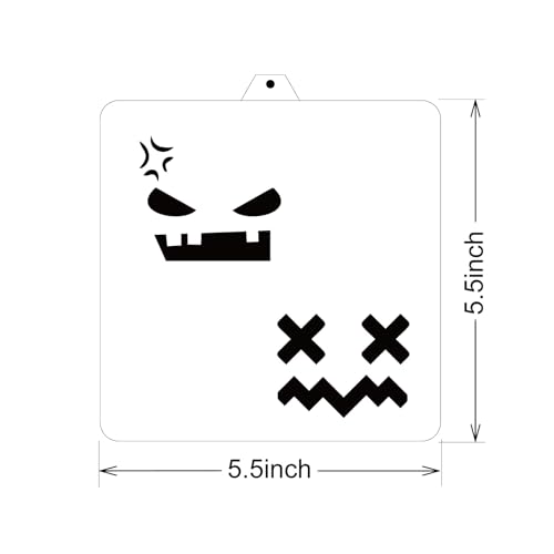 Halloween Ghost Face Cutter and Stencils Bundle - style: Halloween Ghost Faces