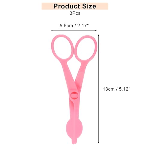 uxcell 3Pcs Flower Lifter Cake Decorating 5.1x2.2" Fondant Tool Pink - color: Pink