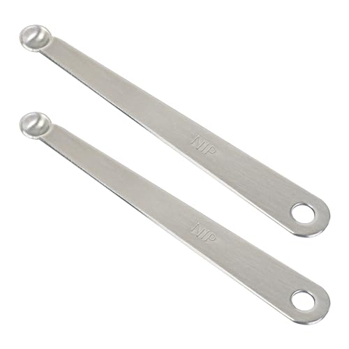 2PCS 1/64tsp(NIP) Tiny Measuring Spoon, Small Stainless Steel Teaspoon - size: 1/64 Tsp | 0.08 mL | 0.08 cc