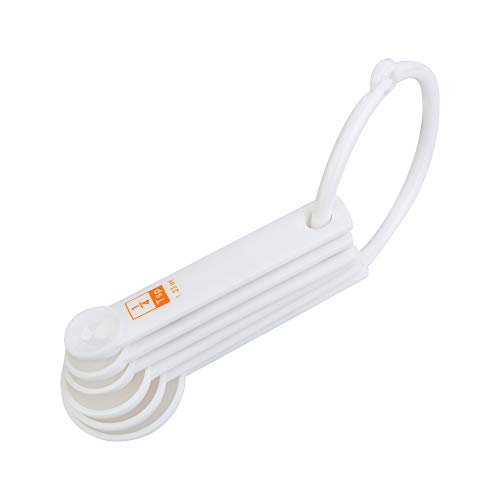 Fox Run 6-Piece Plastic Measuring Spoon Set White, 1.6 x 9 x 3 inches - color: White, size: 1.6 x 9 x 3 inches