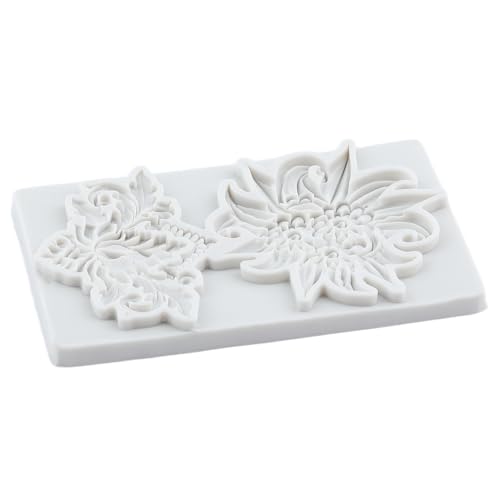 Lingzhi Baroque Style Silicone Mold Curlicues Scroll Lace Fondant Molds - color: Style H