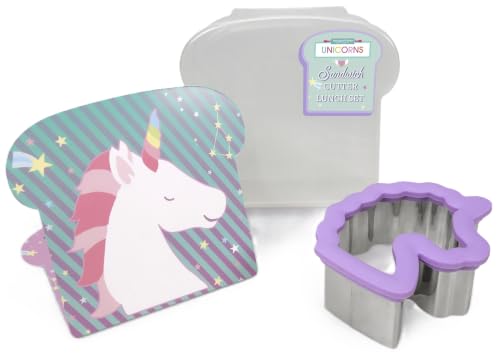 Handstand Kitchen Shaped Sandwich Crust Remover & Container Set - Unicorn - color: Unicorn