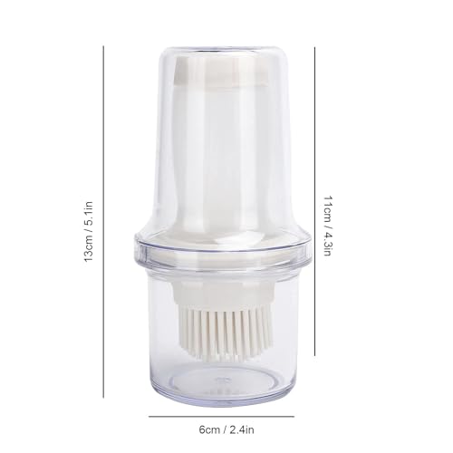 Silicone Oil Bottle Brush with Cover, Oil Dispenser with Brush Oil Spreader Basting Brush for Cooking BBQ Meat Honey Pastries Heat Resistant Silicone Kitchen Brush for Even Oil Application