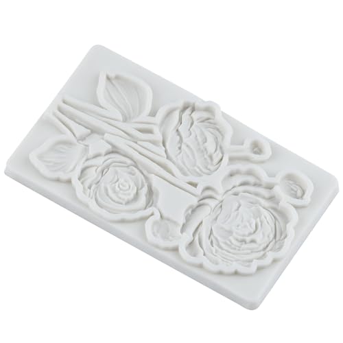 Flower Silicone Mold Peony Flowers Fondant Molds - color: Style 43