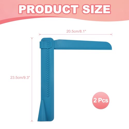 uxcell 2Pcs Adjustable Cake Scraper Adjustable Cake Smoother Dark Blue - color: Dark Blue