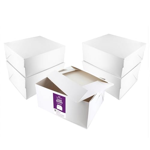 Culpitt 12 x 9 White Cake Boxes - 5 Pack - size: 12" x 9"
