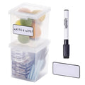 Bostitch Konnect Clear Storage Containers with Lids, Stackable Plastic Organizer Bins, 1.5 Quart, 2 Pack - size: 1.5 Qt 2 Pack