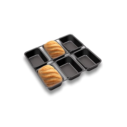 6-Cavity Mini Loaf Pan, Black - size: 6 Cavity Black