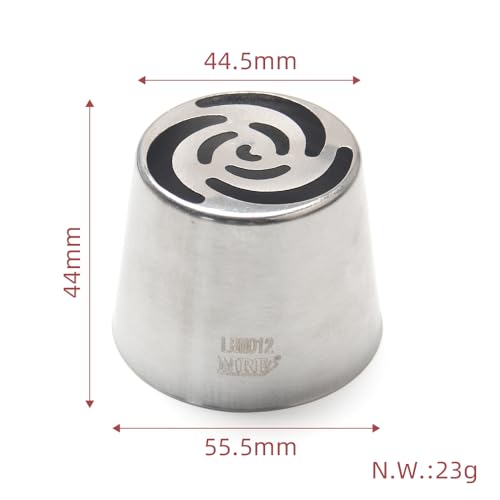 1 Pcs Stainless Steel Extra Large Russian 3 Petals Rose Flower Icing Tips