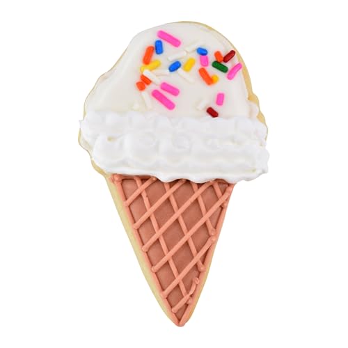 Foose Store Ice Cream Cone Cookie Cutter 4 Inch –Stainless Steel Cookie Cutters - Ice Cream Cone Cookie Mold