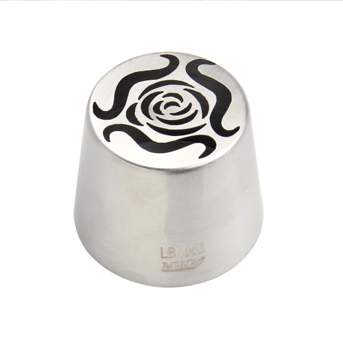 Stainless Steel Extra Large Russian Tulip Icing Tips Kit,4 Pcs Set - color: SILVER SET8
