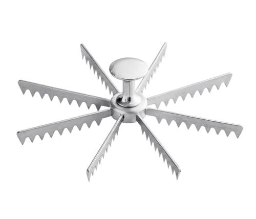 Soro Essentials- 8-Cut Aluminum Pie and Cake Marker- Guideline and Portion Divider Cake Cutter Silver Pie Slice Cutter Baking Tools Kitchen Accessories Cook Supplies for Cheesecake Pizza - size: 8-Cut