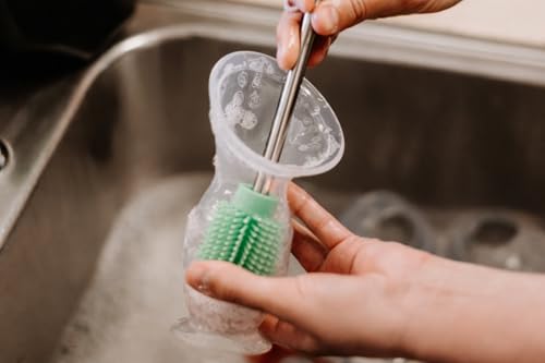 Haakaa Food-Grade Silicone Double-Ended Cleaning Brush (Brush-Lime) - color: Brush-lime