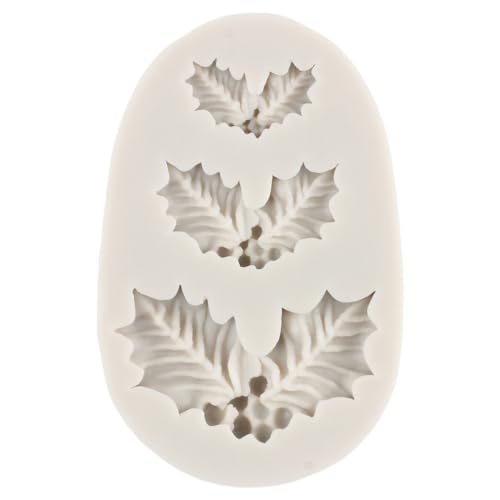Christmas Holly Leaves Silicone Mold Leaf Fondant Mold - color: Style C