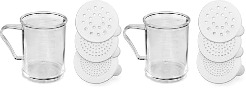New Star Foodservice 22513 Plastic Dredge with 3 Snap-on Lid, Seasoning Sugar Spice Pepper Shaker, 10 OZ (Pack of 2) - size: 3 oz. (Pack of 2)