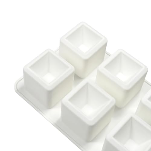 mostsom Silicone Mold Mousse Molds 3D Concave Square Shape Silicone Mould 3D Brownie Pudding Mousse Chocolate Dessert DIY Baking Cake Decoration Tool (F_ Concave Square) - size: F_ Concave Square