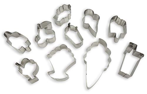 Handstand Kitchen 10-piece Cookie Cutter Assortment - Ice Cream Treats - color: Ice Cream Parlor
