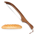 RAPSAKEMOH Bread Knife for Homemade Bread,Bread slicer for Homemade Bread - color: Brown