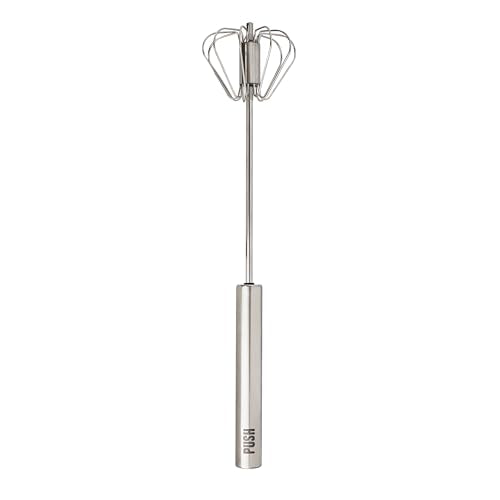 Tovolo Spinning Hand Push Whisk 12 Inch for Whipping and Mixing - style: 12" Hand Push Whisk