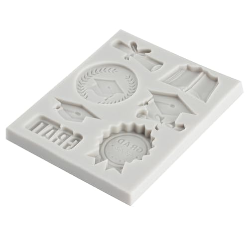 Graduation Fondant Molds Doctoral Cap Diploma Candy Silicone Mold - color: Style F