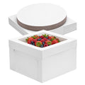 Moretoes 30 Pack 12 Inch Cake Boxes With Cake Boards (15 Boxes & 15 Boards) - size: 30pcs-12*12*8in