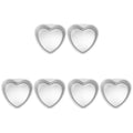 Cabilock Heart Cake Pans Set 6 Pack Aluminum Alloy Heart Shaped Cake Pans