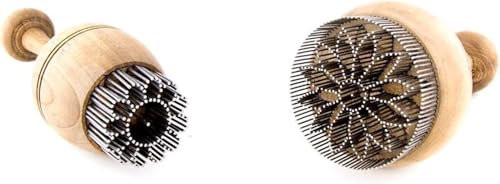 Uzbek Tradiotional Handmade Bread Stamps Chekich Pack of 2 Sizes 6-7 and 2, Big and small