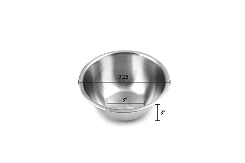 Fox Run Stainless Steel Small Mixing Bowl, 7.25 x 7.25 x 3.75 inches, Metallic - color: Stainless Steel, size: 1.25 Quart