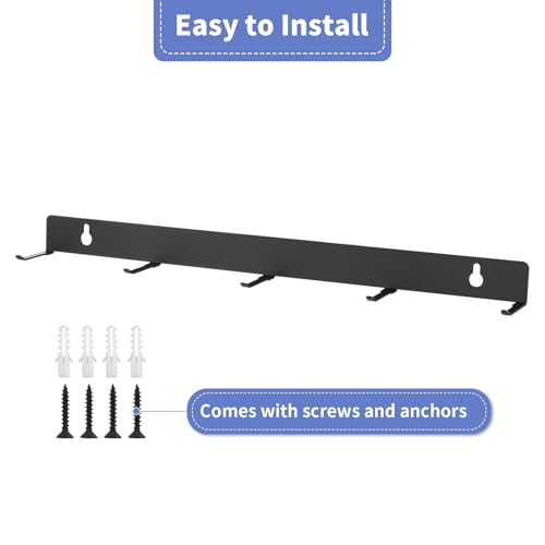 MOLIGOU 2 Pcs Detailing Brush Hanger, Wall Mount Car Detailing Brush Organizer, Detailing Brush Hanging Rack with 5 Hooks