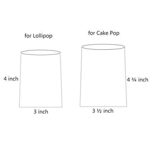 400 Clear Cake Pop Cello Bags 3 1/2x4 3/4 in with Twist Ties - size: 3 ½'' x 4 ¾''