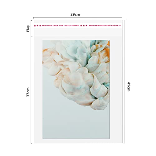 Egofine Self Sealing Cellophane Bags 100 PCS, Crystal Sealed Clear Bags for 11x14 Art Prints, Bag Size: 11.41x14.57 inches - color: 11"x14"Pack of 100