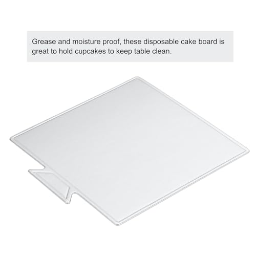 uxcell Mini Cake Boards, Grease Proof 7.2 x 7.2 cm/2.8 x 2.8" Black 100pcs - color: Silver Tone, size: 2.8 x 2.8 inch